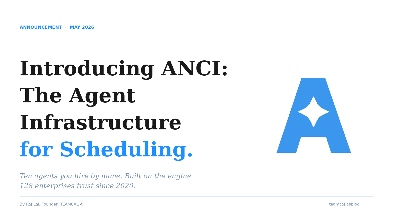 image of Introducing ANCI: The Agent Infrastructure for Scheduling